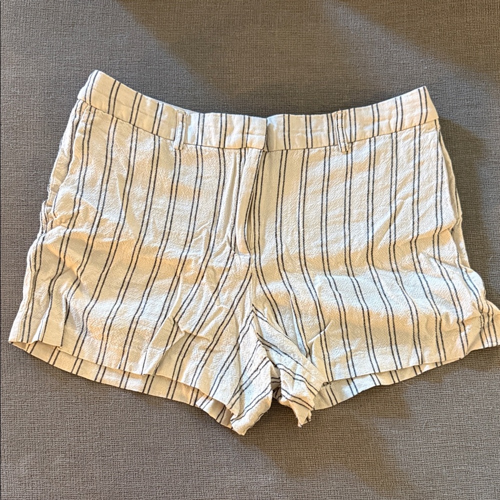 Calypso St. Barth Cream and Black Striped Shorts